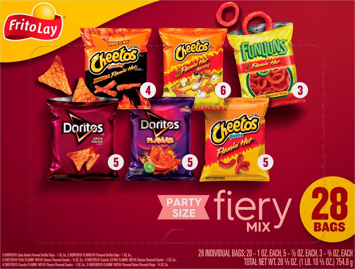 slide 11 of 11, Frito-Lay Fiery Mix, Party Size, 28 ct