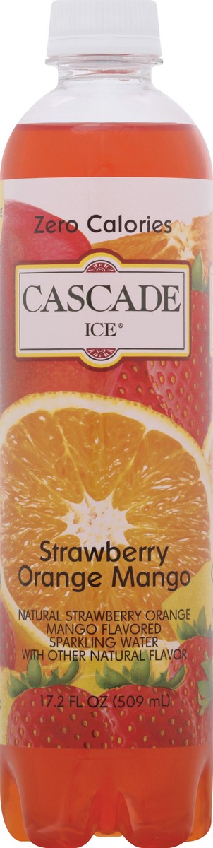 slide 3 of 8, Cascade Ice Sparkling Water Strawberry Orange Mango - 17.2 fl oz, 17.2 fl oz