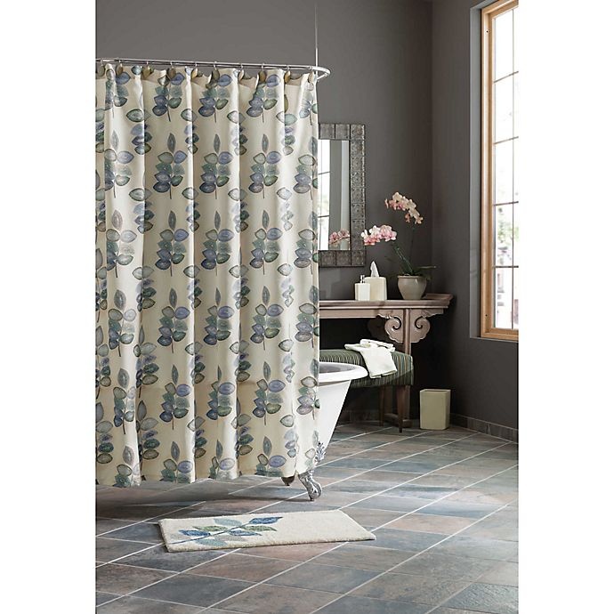 slide 1 of 1, Croscill Mosaic Leaves Shower Curtain, 70 in x 72 in