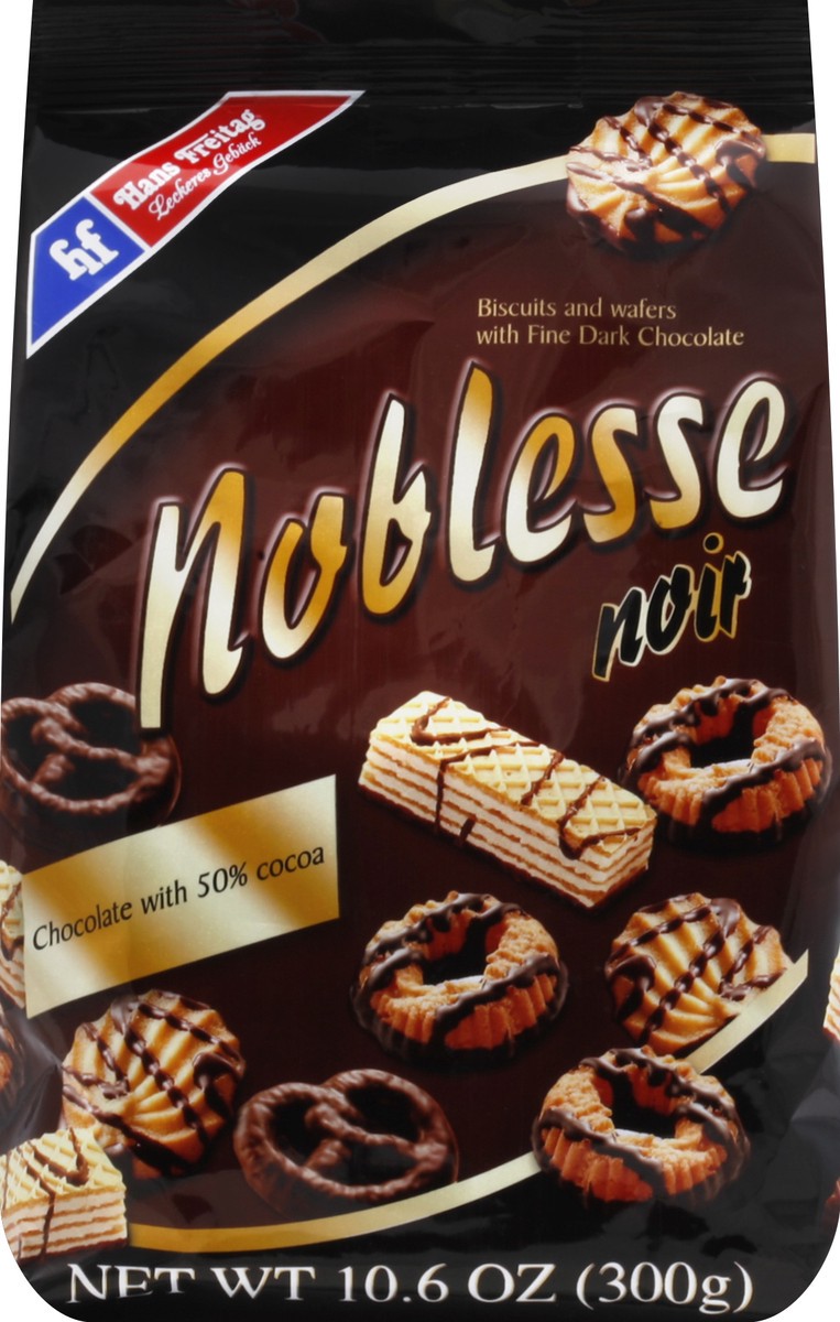 slide 5 of 5, Hans Freitag Noblesse Noir Biscuits & Wafers, 10.6 oz