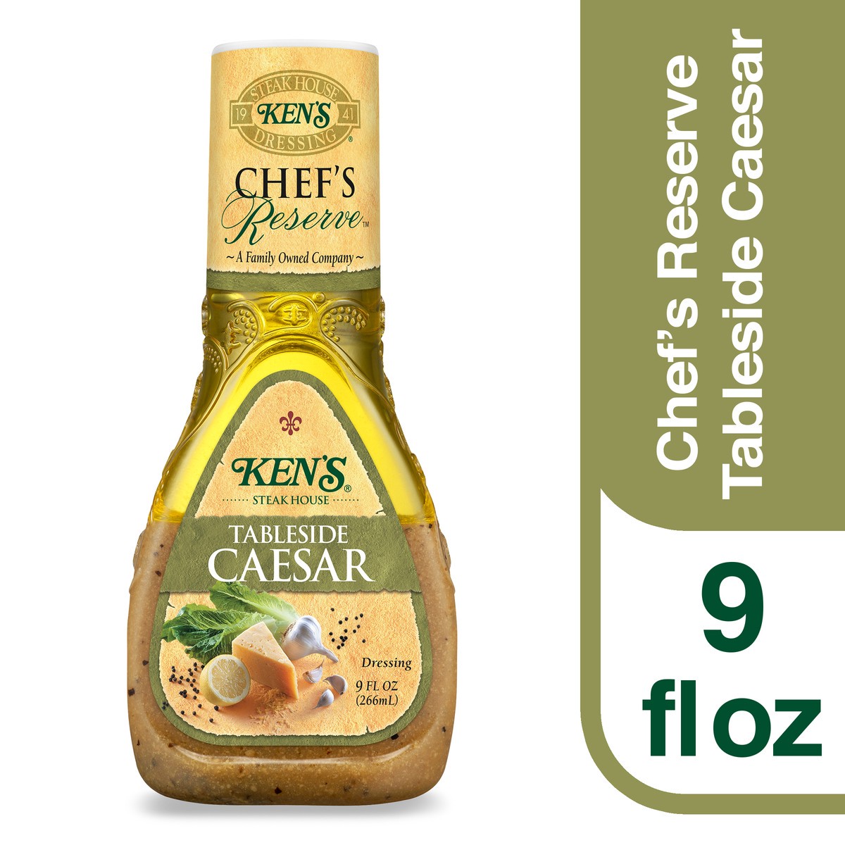 slide 1 of 12, Ken's Steak House Chef's Reserve Tableside Caesar Dressing 9 fl oz, 9 fl oz