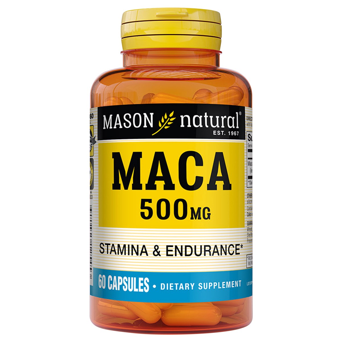 slide 6 of 9, Mason Maca 500 MG Caps, 60 ct