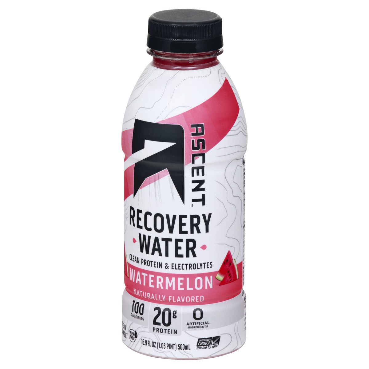 slide 6 of 12, Ascent Watermelon Recovery Water - 16.9 fl oz, 16.9 fl oz