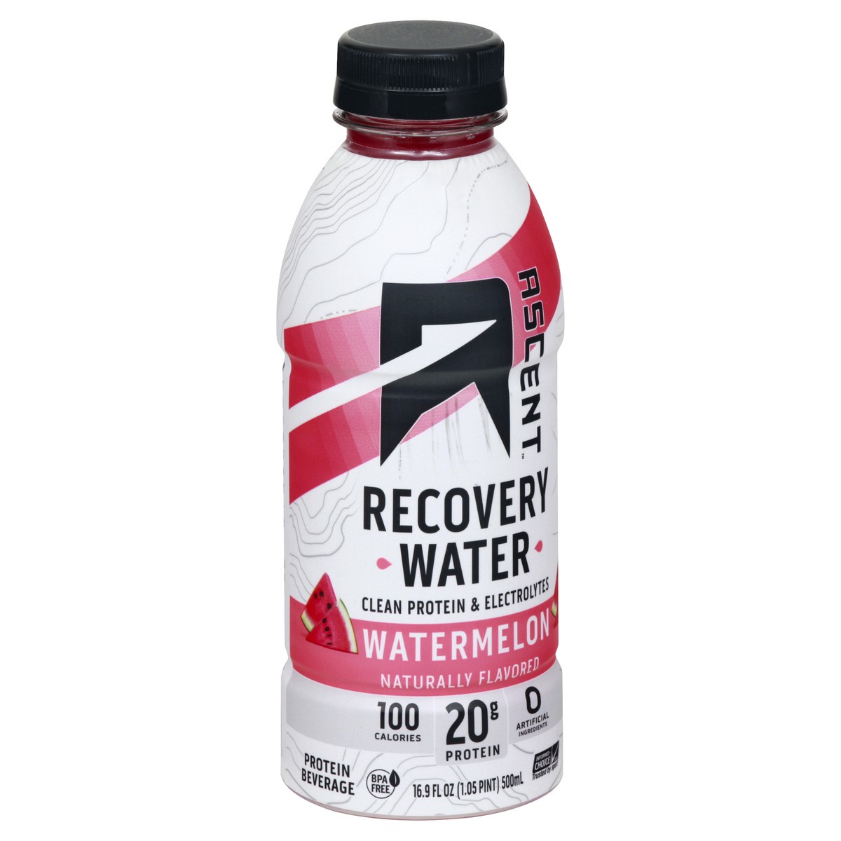 slide 2 of 12, Ascent Watermelon Recovery Water - 16.9 fl oz, 16.9 fl oz