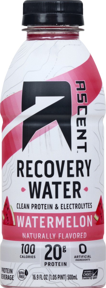 slide 4 of 12, Ascent Watermelon Recovery Water - 16.9 fl oz, 16.9 fl oz