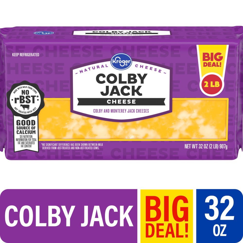 slide 1 of 4, Kroger Colby Jack Cheese Bar, 32 oz