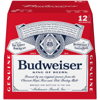 slide 4 of 10, Budweiser Beer, 12 Pack Beer, 12 FL OZ Bottles, 5% ABV, 12 ct; 12 oz