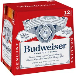 Budweiser Beer, 12 Pack Beer, 12 FL OZ Bottles, 5% ABV