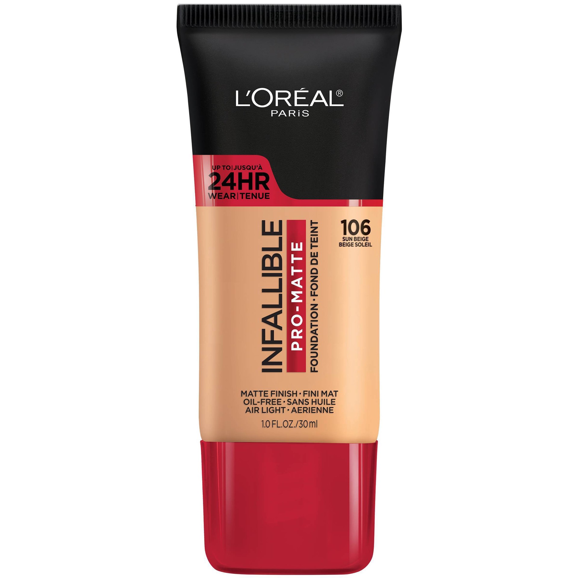 slide 1 of 1, L'Oréal LOreal Infallible Pro-Matte Demi-Matte Finish Sun Beige 106 - 1 Oz, 1 oz