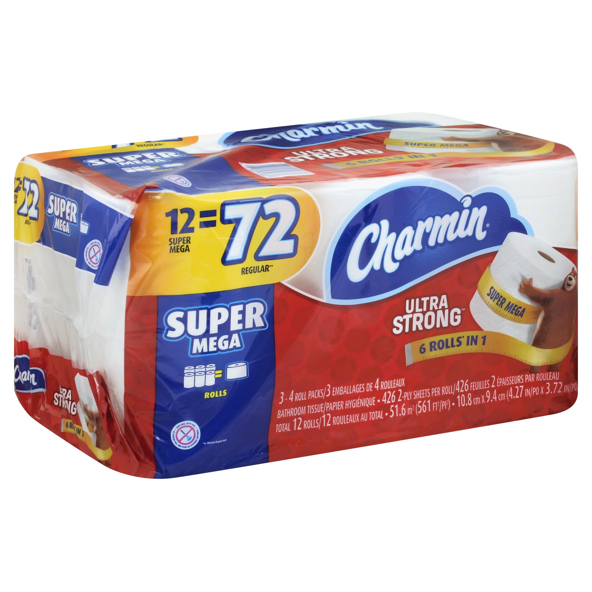 slide 1 of 1, Charmin Ultra Strong Toilet Paper, 12 ct