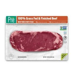 Pre 100% Grass-Fed & Finished Beef New York Strip Steak 10 oz