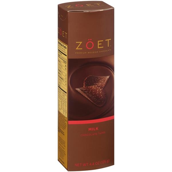 slide 1 of 1, Zöet Milk Chocolate Thins, 4.4 oz