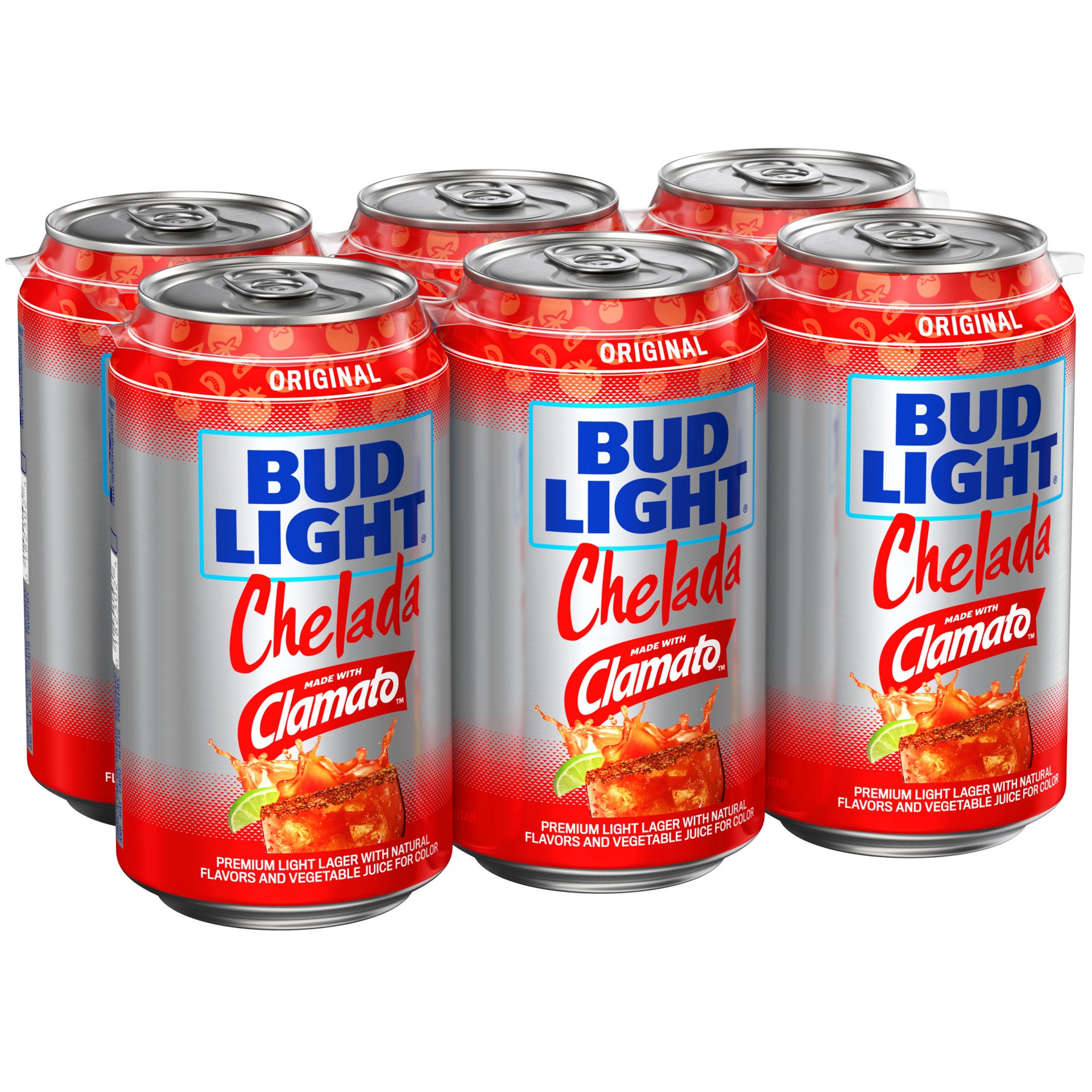 slide 1 of 2, Bud Light Clamato Chelada 6Pk, 72 fl oz