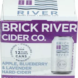 Brick River Cider Co. Sweet Lou Blueberry Lavender Cider 4 Pack Can