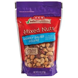 H-E-B Select Ingredients Lightly Salted Deluxe Mixed Nuts