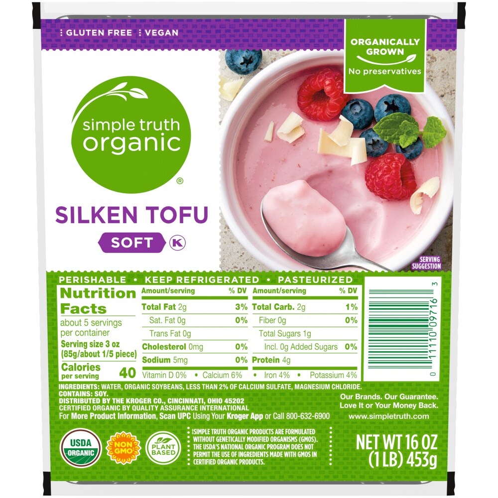 slide 1 of 1, Simple Truth Organic Silken Tofu, 16 oz