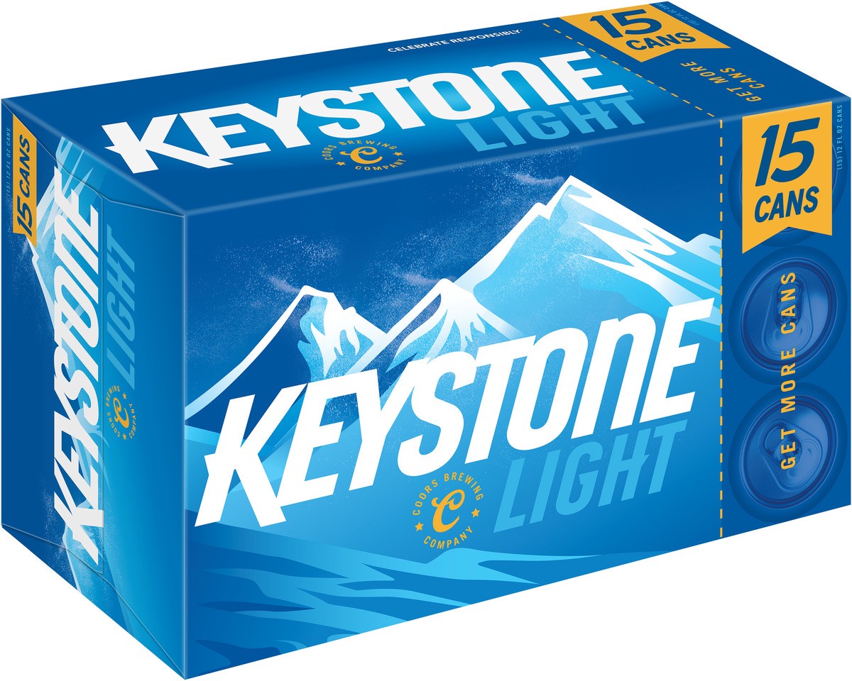 slide 8 of 9, Keystone Light Beer, 15 ct