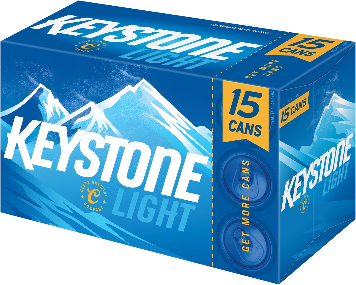 slide 6 of 9, Keystone Light Beer, 15 ct