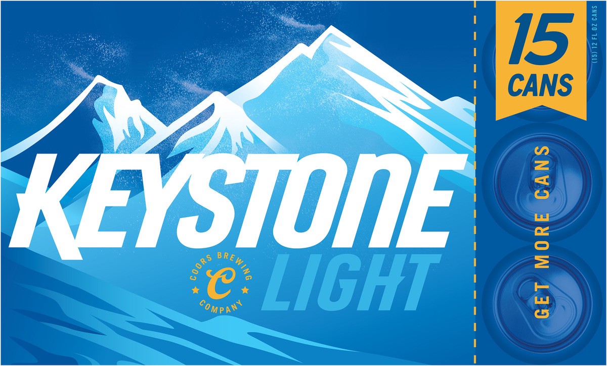 slide 4 of 9, Keystone Light Beer, 15 ct