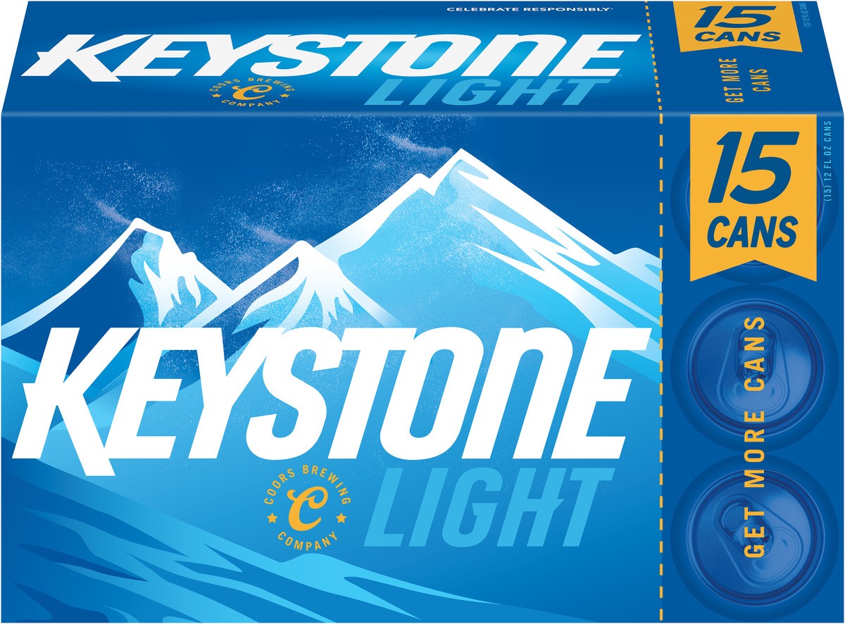 slide 1 of 9, Keystone Light Beer, 15 ct