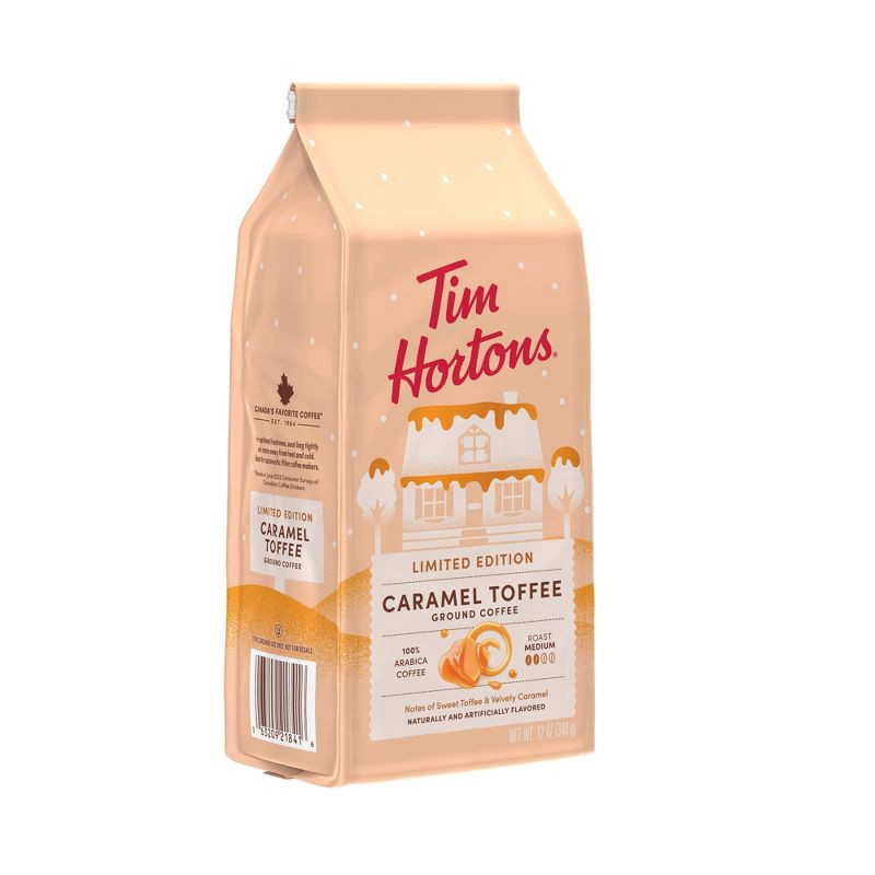 slide 3 of 4, Tim Hortons Caramel Toffee Blend Ground Medium Roast Coffee - 12 oz, 12 oz