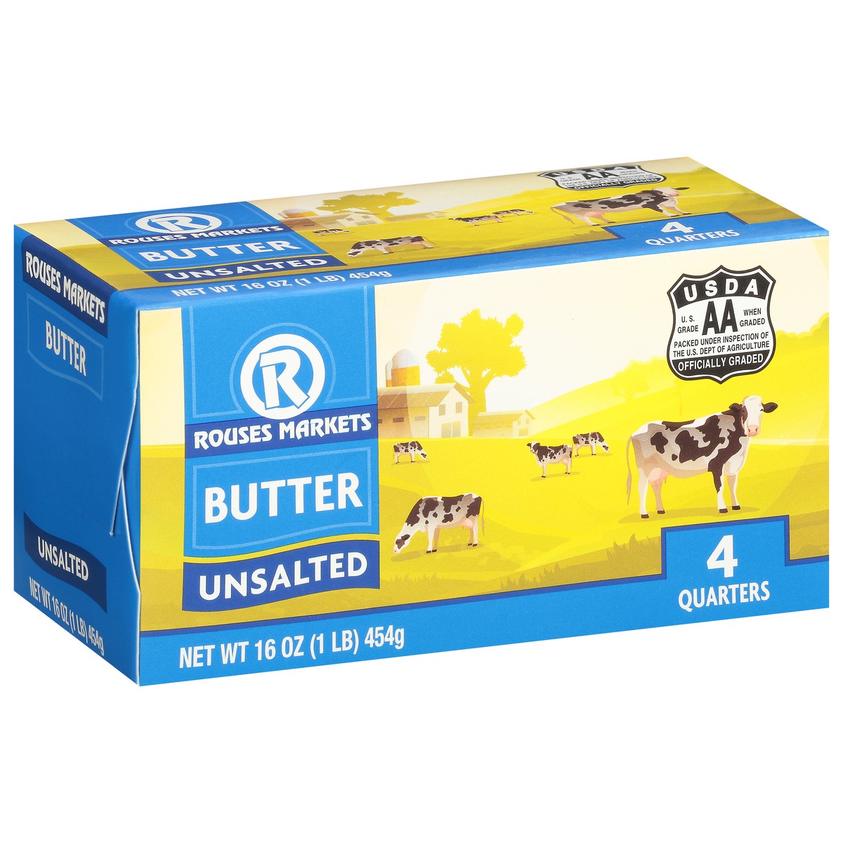 slide 3 of 9, Rouses Markets Unsalted Butter 4 ea, 4 ct