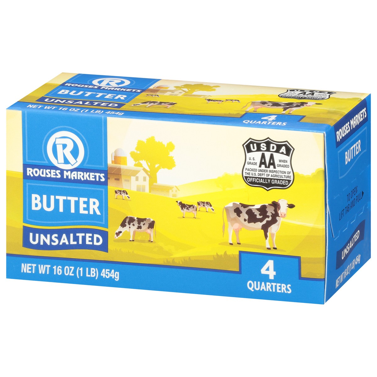 slide 5 of 9, Rouses Markets Unsalted Butter 4 ea, 4 ct