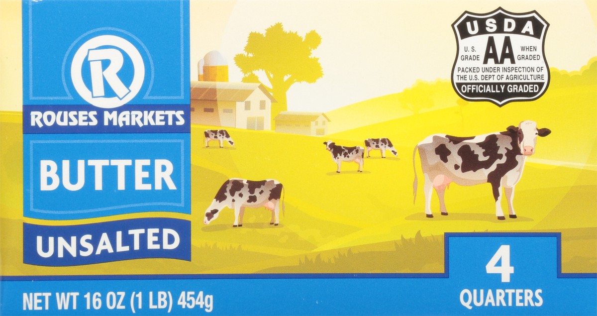slide 4 of 9, Rouses Markets Unsalted Butter 4 ea, 4 ct