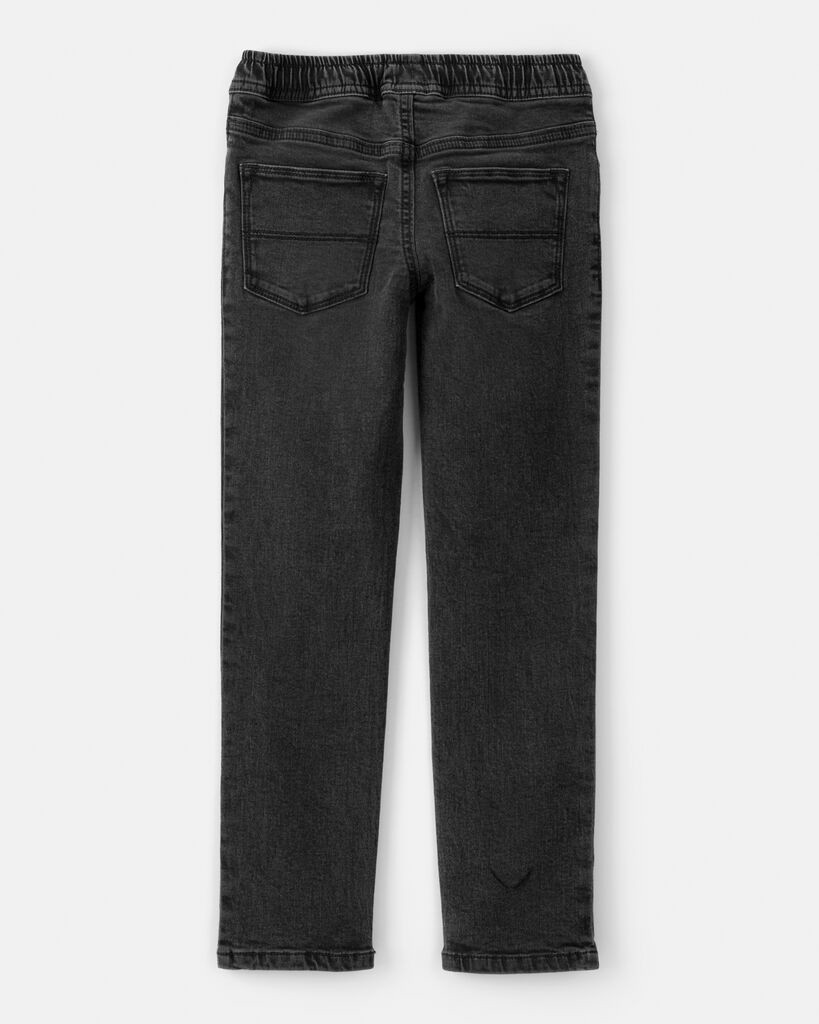 slide 3 of 3, Boys Tapered Denim Jeans - Black Black 5, 1 ct