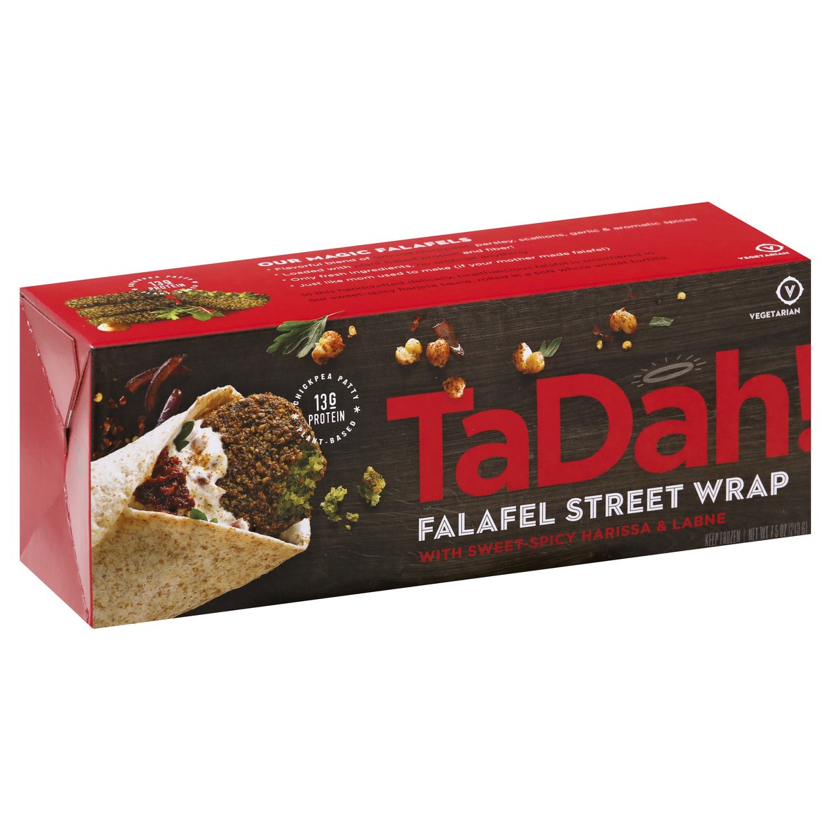 slide 2 of 9, Tadah! with Sweet-Spicy Harissa & Labne Falafel Street Wrap 7.5 oz, 7.5 oz