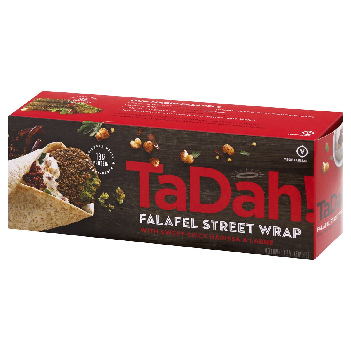 slide 3 of 9, Tadah! with Sweet-Spicy Harissa & Labne Falafel Street Wrap 7.5 oz, 7.5 oz