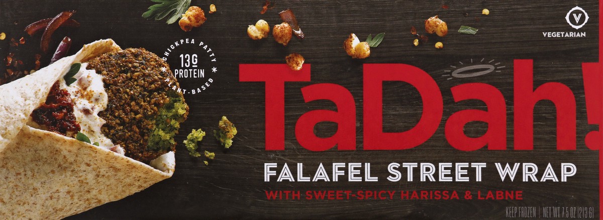 slide 6 of 9, Tadah! with Sweet-Spicy Harissa & Labne Falafel Street Wrap 7.5 oz, 7.5 oz