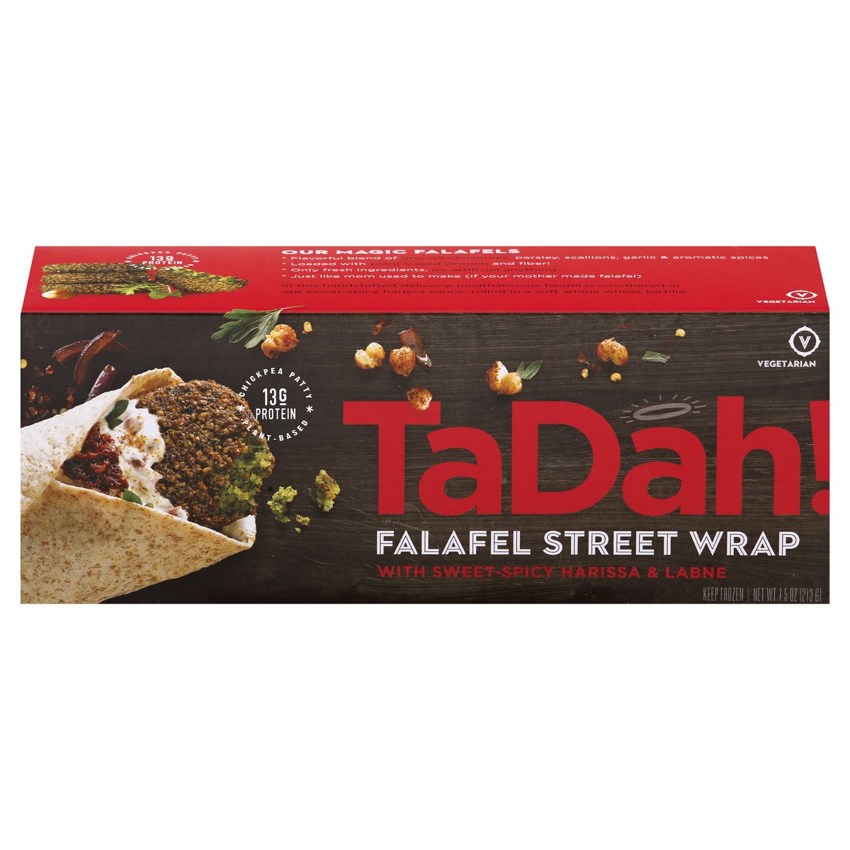 slide 1 of 9, Tadah! with Sweet-Spicy Harissa & Labne Falafel Street Wrap 7.5 oz, 7.5 oz