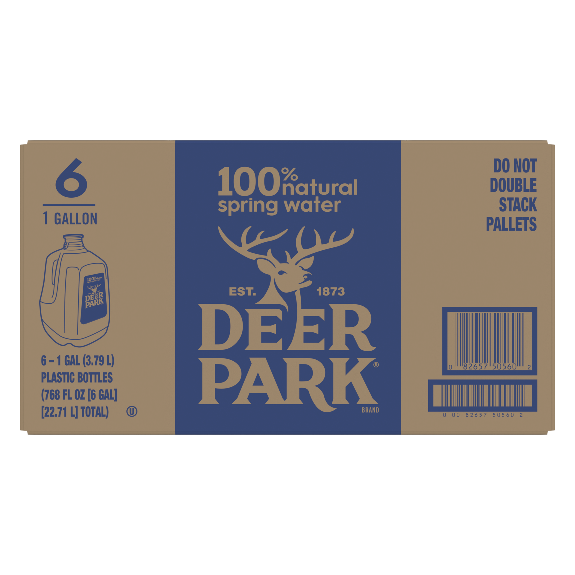 slide 2 of 5, DEER PARK Brand 100% Natural Spring Water, 1-gallon plastic jugs (Pack of 6), 1 g