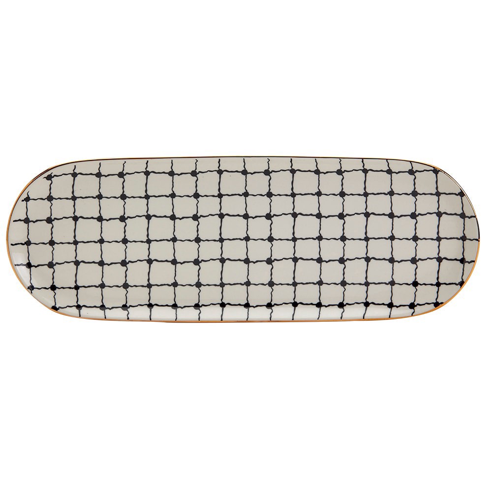 slide 1 of 2, Tabletops Gallery Narrow Tray - Grid, 1 ct