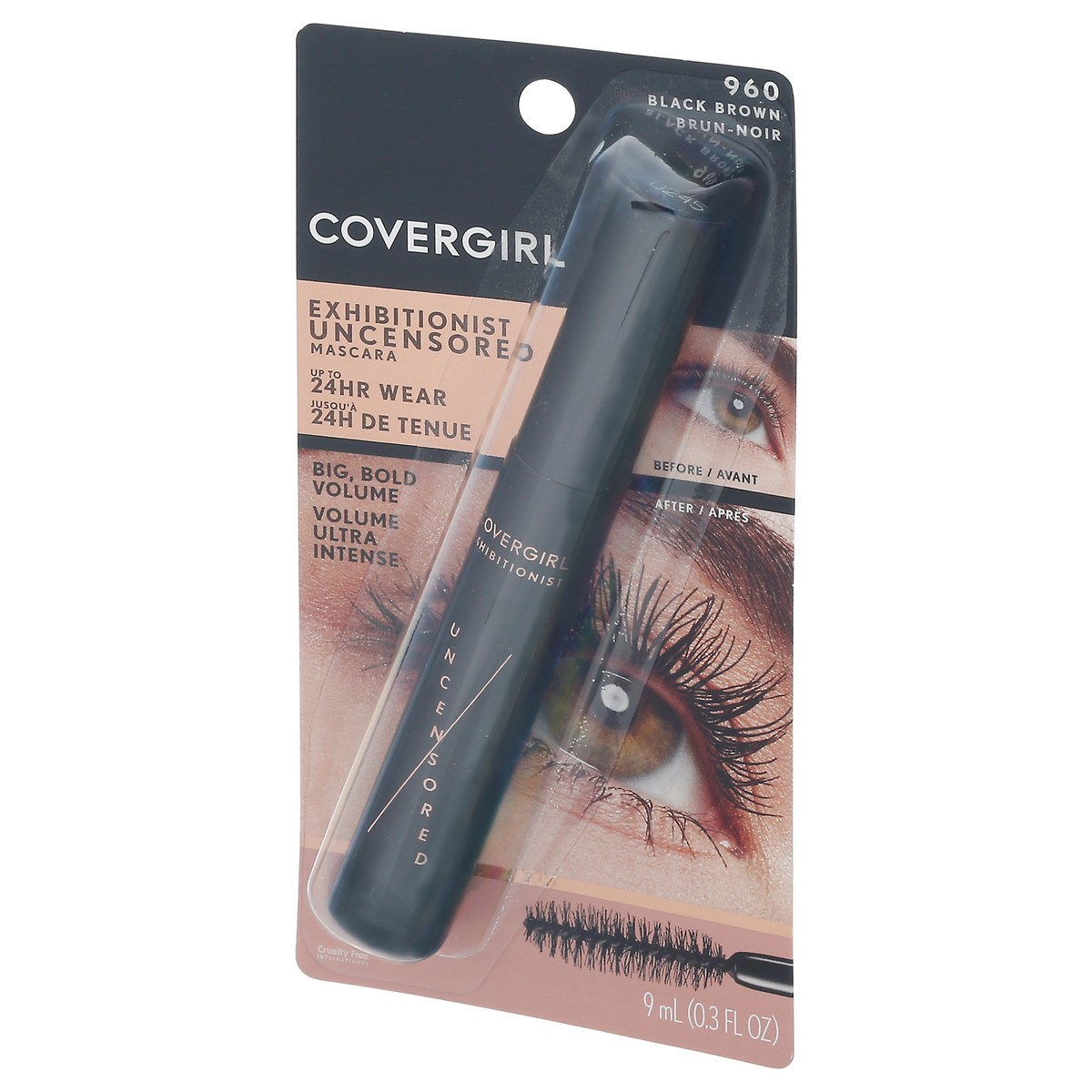 slide 2 of 12, Covergirl Exhibitionist Uncensored Black Brown 960 Mascara 9 ml, 9 ml