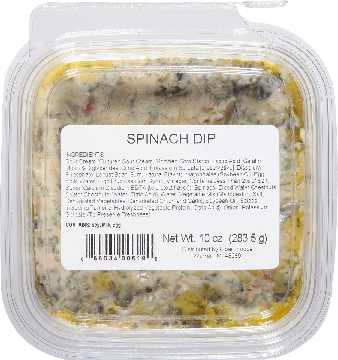 slide 3 of 9, Lipari Old Tyme Spinach Dip 10 oz, 1 ct