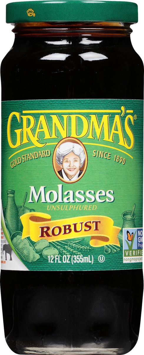 slide 6 of 7, Grandma's Unsulphured Robust Molasses 12 oz, 12 fl oz