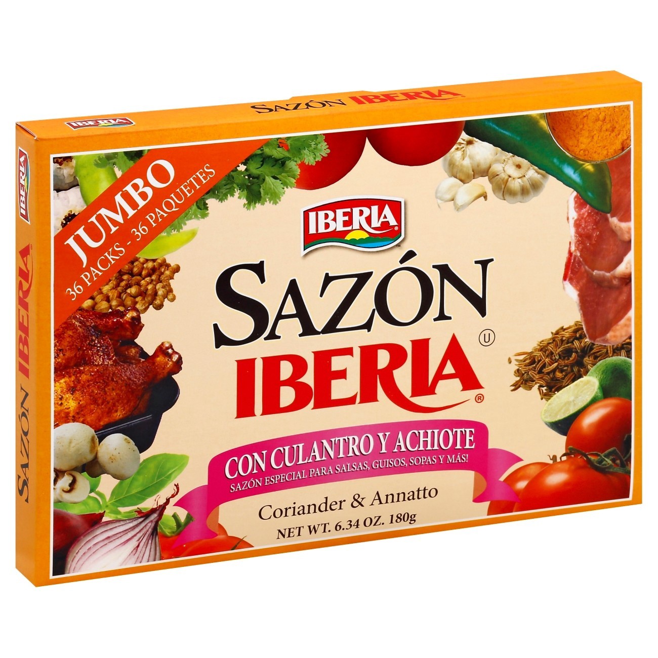 slide 1 of 2, Sazon Iberia with Coriander & Annatto, 6.34 oz