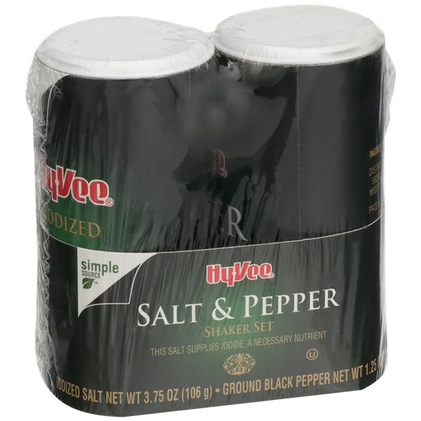 slide 1 of 1, Hy-vee Salt & Pepper Shaker Set, 1.25 oz