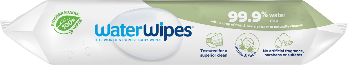 slide 3 of 5, WaterWipes Textured Clean 99.9% Water Based Toddler & Baby Wipes, 60 ct