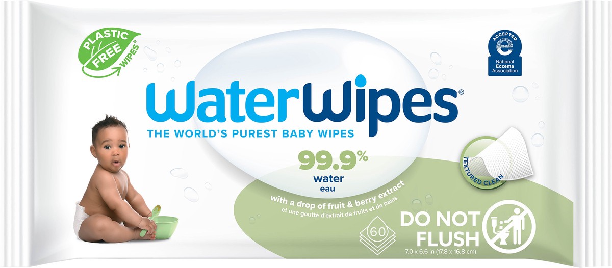 slide 5 of 5, WaterWipes Textured Clean 99.9% Water Based Toddler & Baby Wipes, 60 ct