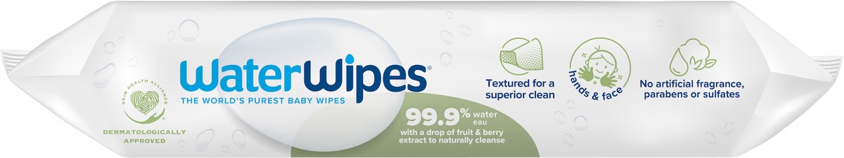 slide 2 of 5, WaterWipes Textured Clean 99.9% Water Based Toddler & Baby Wipes, 60 ct