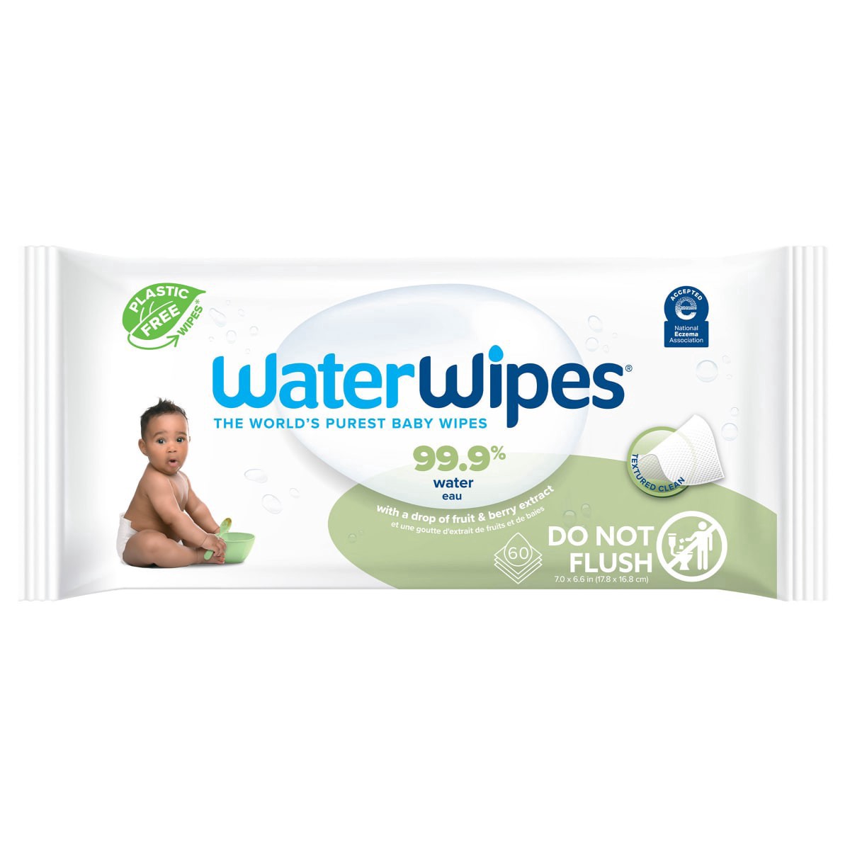 slide 1 of 5, WaterWipes Textured Clean 99.9% Water Based Toddler & Baby Wipes, 60 ct