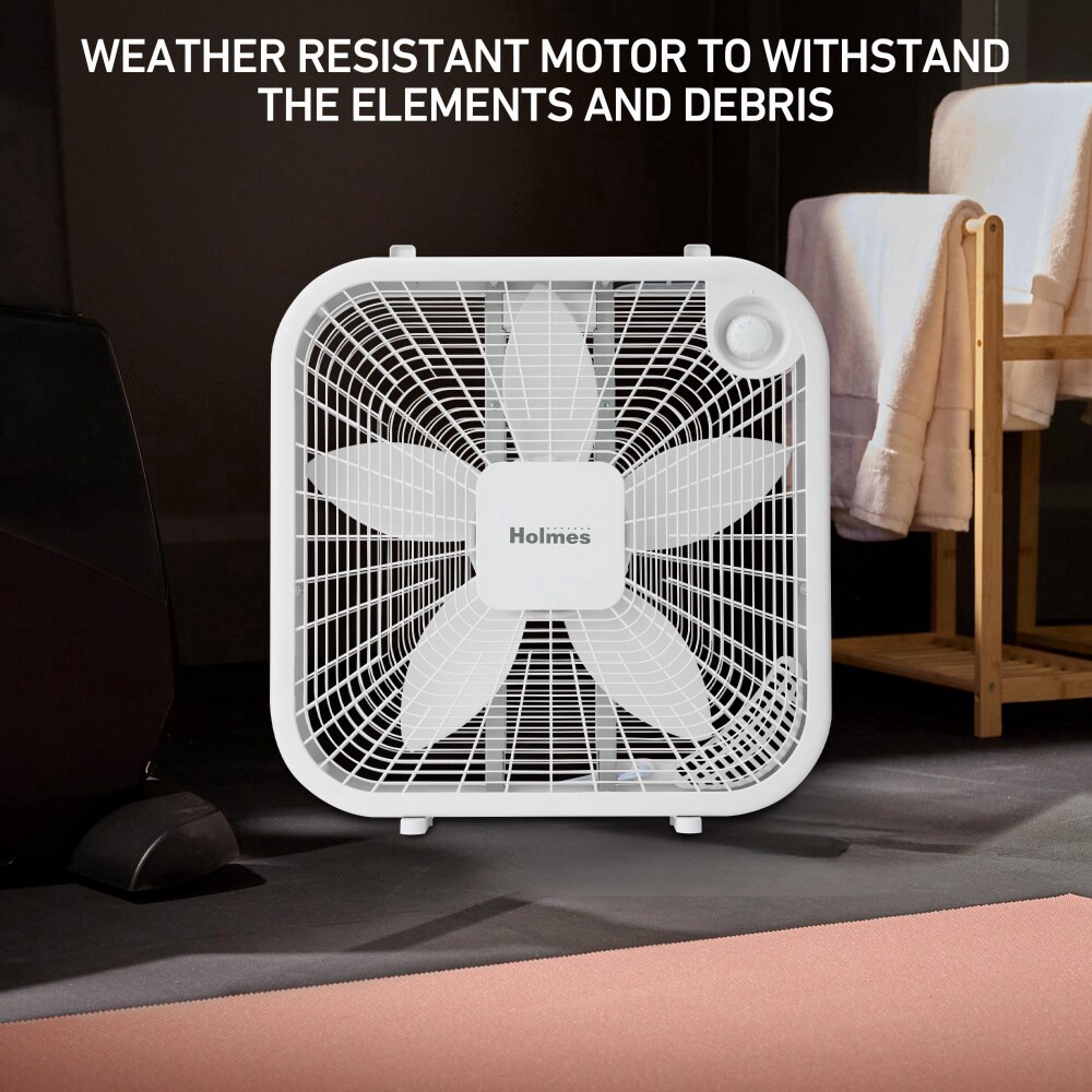 slide 2 of 6, Holmes 20-Inch Box Fan - White, 1 ct
