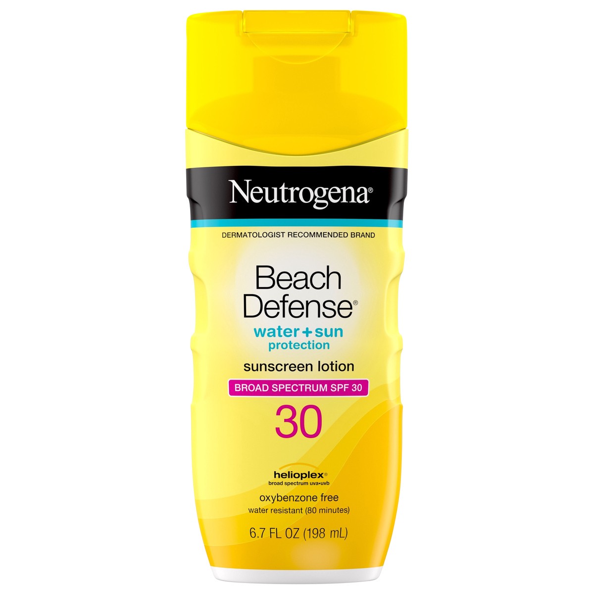 slide 1 of 8, Neutrogena Beach Defense Broad Spectrum Sunscreen Body Lotion SPF 30, 6.7 oz