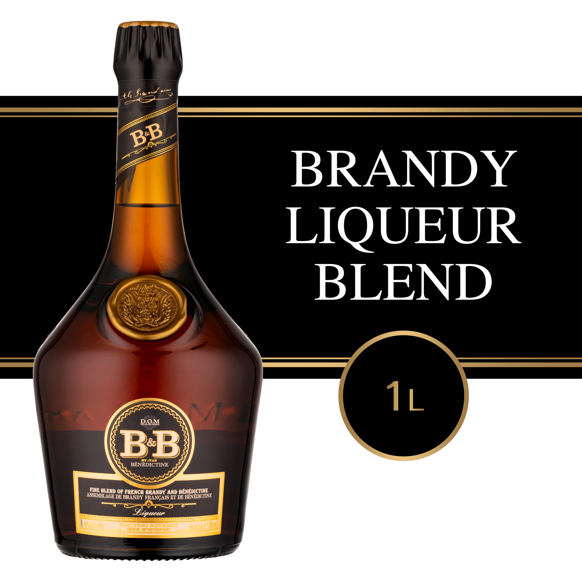 slide 1 of 5, Bénédictine B&B Liqueur By Benedictine 40% 100Cl/1L, 1 liter