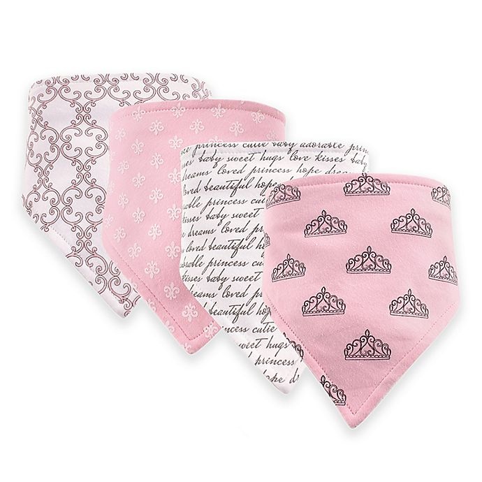 slide 1 of 1, Hudson Baby Princess Bandana Bibs - Pink, 12 ct