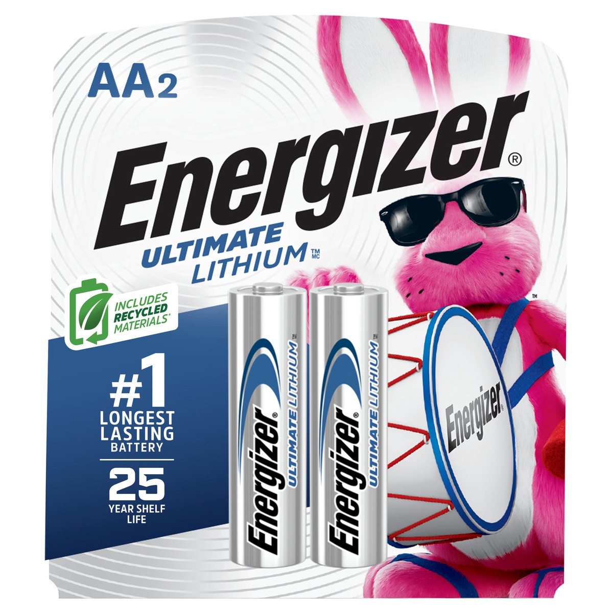 slide 2 of 6, Energizer Ultimate Lithium AA Batteries (2 Pack), 1.5V Lithium Double A Batteries, 2 ct