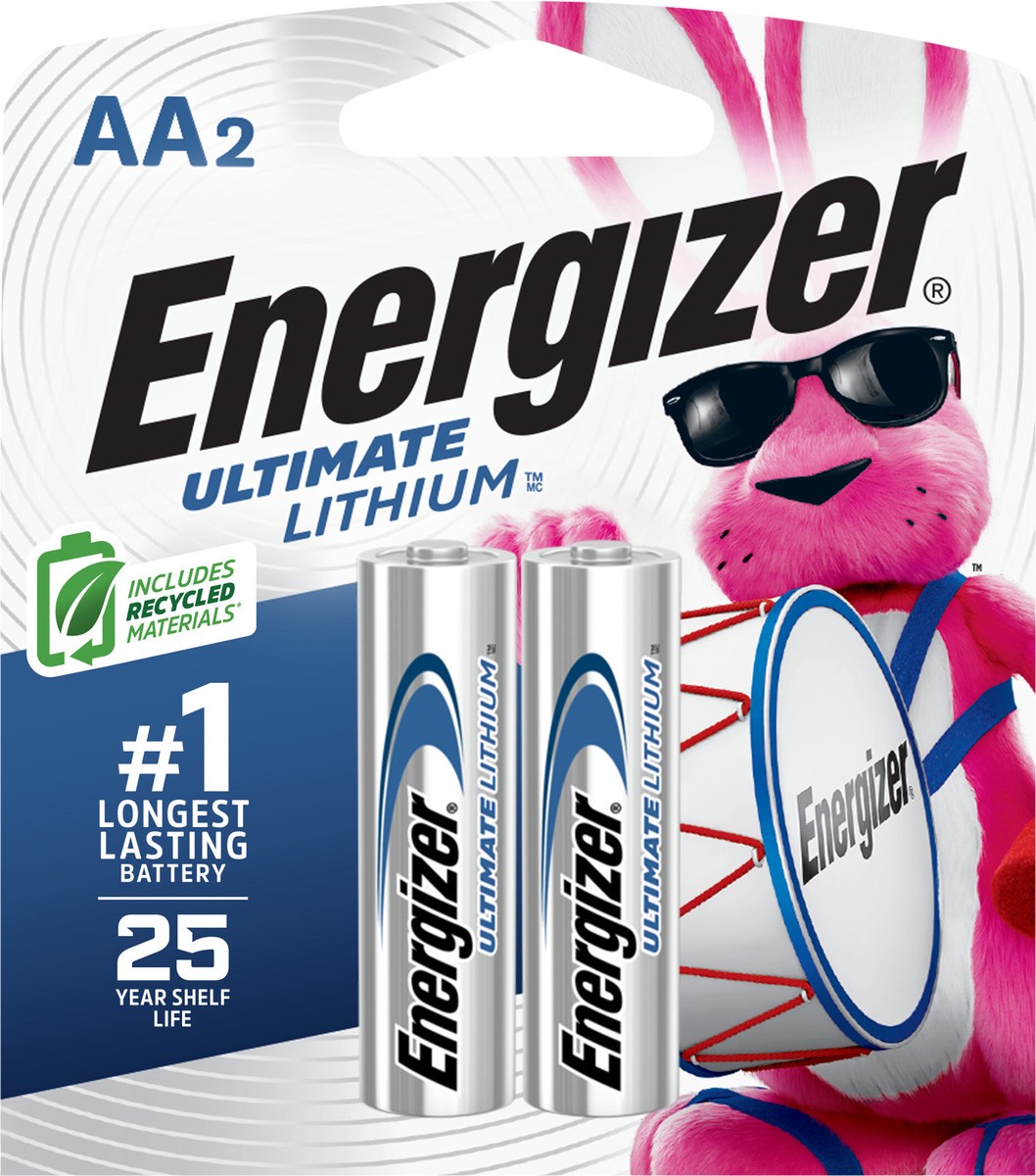 slide 5 of 6, Energizer Ultimate Lithium AA Batteries (2 Pack), 1.5V Lithium Double A Batteries, 2 ct